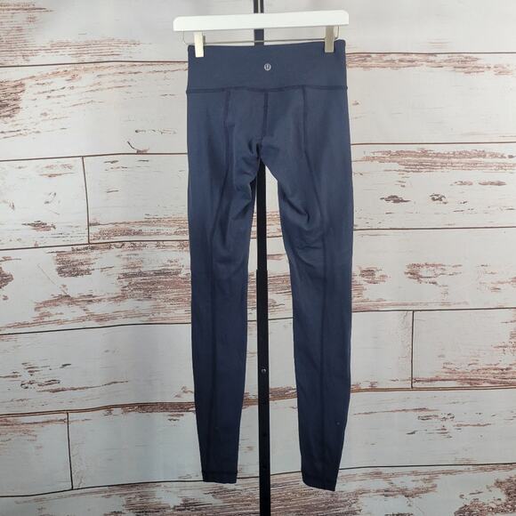 Lululemon Practice Daily Pant Inkwell Ruched Tuzedo Stripe Size 4 - Picture 2 of 6